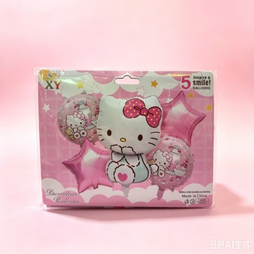 Set de globo 5pcs Hello Kitty