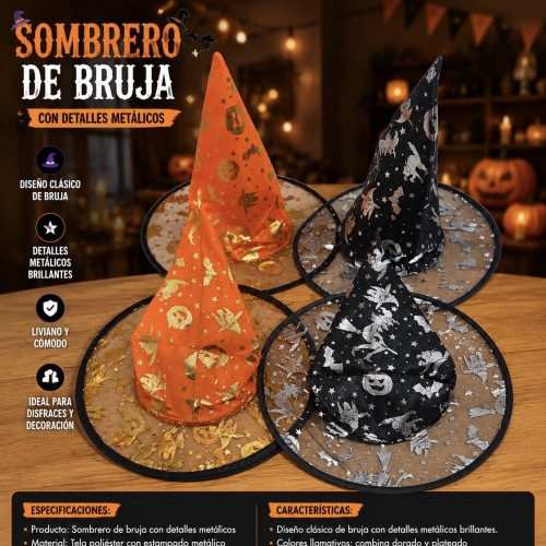 Sombrero de bruja halloween