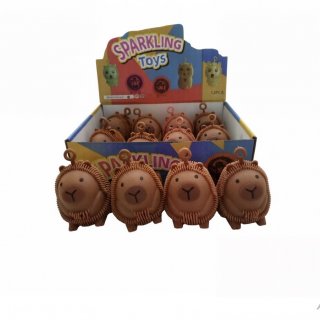 Caja x24u Squishy yoyo capybara antiestrés con luz