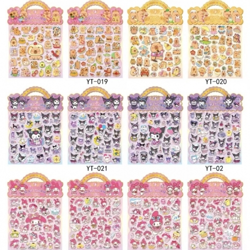 Stickers 2 planchas varios personajes