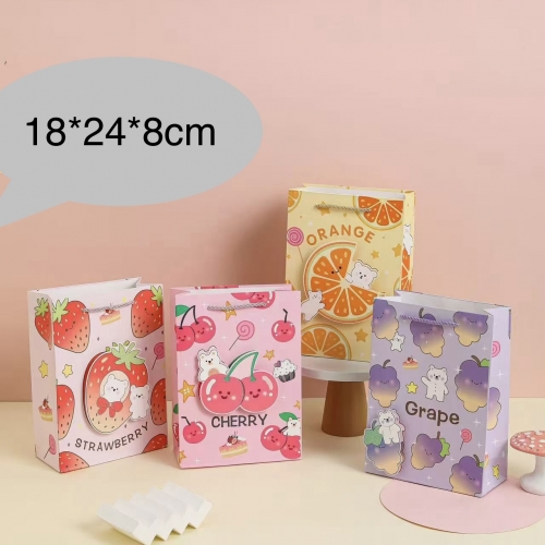 Pack 12u Bolsa de Regalo Fruta 8x24x8 CM