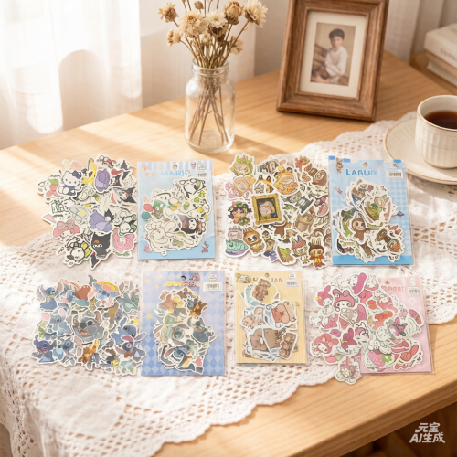 Sticker personajes por paquete 50 stickers