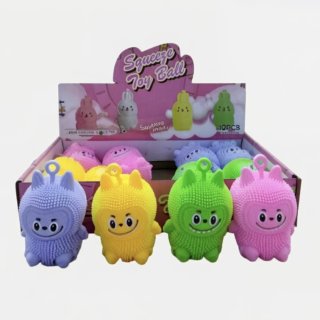 Caja x24u Squishy yoyo labubu antiestrés con luz
