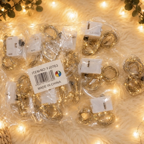 Pack 12u Guirnalda de Luces LED de Alambre Cobre 2m