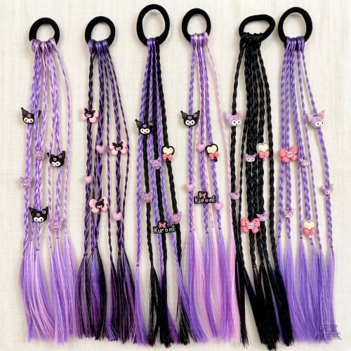 Pelo kuromi trenza 6 tira