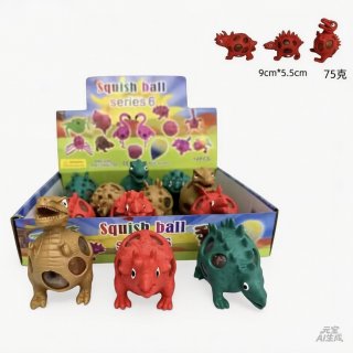 Caja x16u Squishy antiestrés dinosaurio biogel