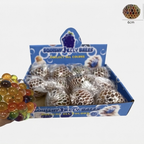 Caja x16u Squishy mesh ball antiestré pelota de biogel