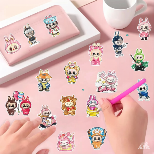 sticker diamante personajes painting pintura