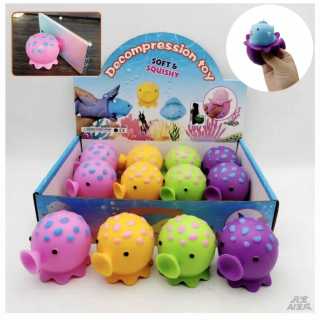 Squishy antiestrés vaso pulpo y porta celular