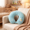 Almohada De Viaje Infantil Trendy alpaca，color celeste