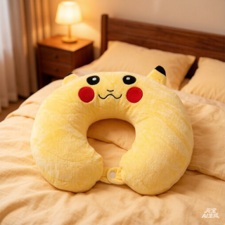 Almohada De Viaje Infantil pikachu, Color armarillo