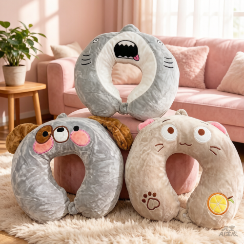 Almohada De Viaje Infantil perro catito y tiburon