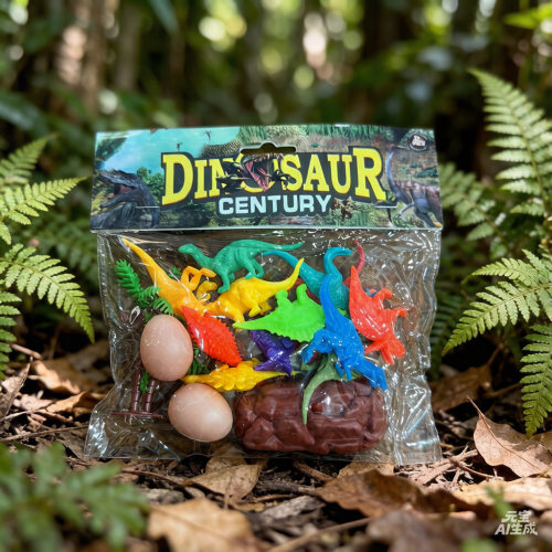bolsa set de dinosaurio plasticos