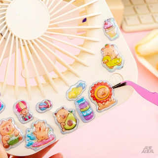 Plancha Stickers Personajes 3D