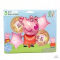 Set de globo 5pcs Peppa Pig