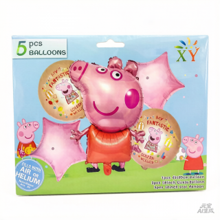 Set de globo 5pcs Peppa Pig