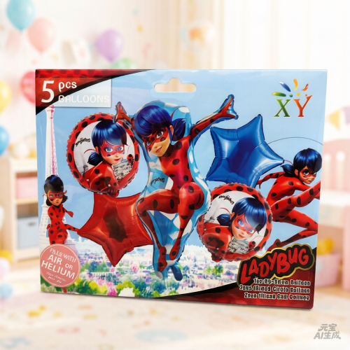Set de globo 5pcs Ladybug