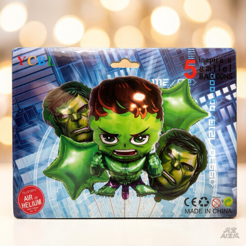 Set de globo 5pcs Hulk