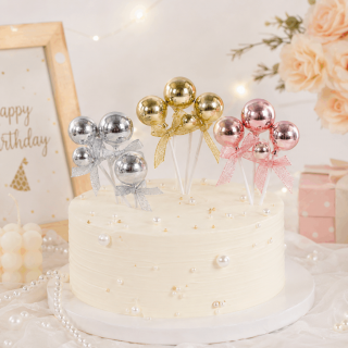 Set de esferas decorativas para torta con mono 3pcs