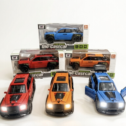 Camioneta SUV de Metal 1:28 con Luz y Puertas Abatibles