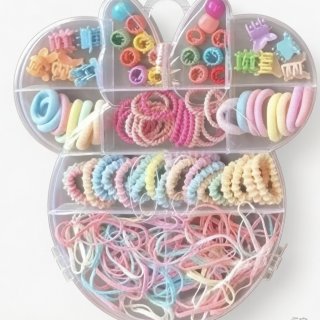 Cajita Minnie set de gomitas y broches