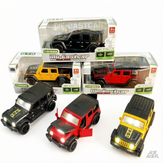 Camioneta SUV 4x4 Die-Cast 1:32 con Luz, Sonido, Retroceso y Puertas Abatibles