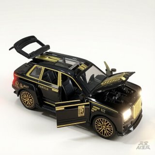 SUV de Lujo de Metal 1:28 con Luz y Puertas Abatibles
