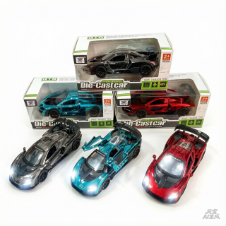 Superdeportivo de Metal 1:28 con Luz y Puertas Abatibles