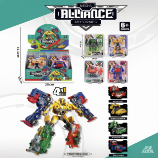 Robot Transformable 4 en 1 - Auto Convertible - Figura de Acción para Niños