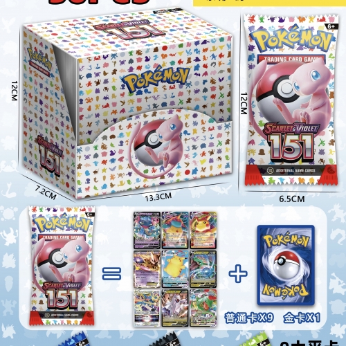 Carta de pokemon 151 por caja 36 sobres