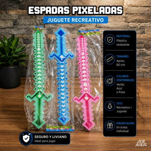 Espada minicraft con luz y sonido