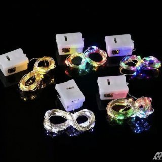 Pack 12u Guirnalda de Luces LED de Alambre Cobre 2m
