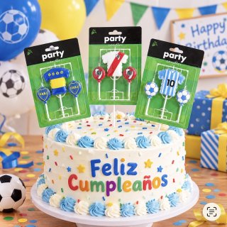 Velas Decorativas para Torta – Fútbol Velas Decorativas para Torta – Fútbol
