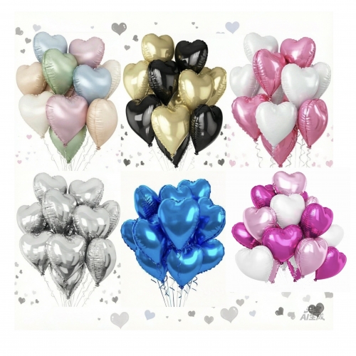 Set de globo corazón 18 pulgadas 10pcs