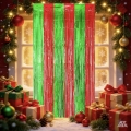 cortina navidad verde y rojo 1x2m