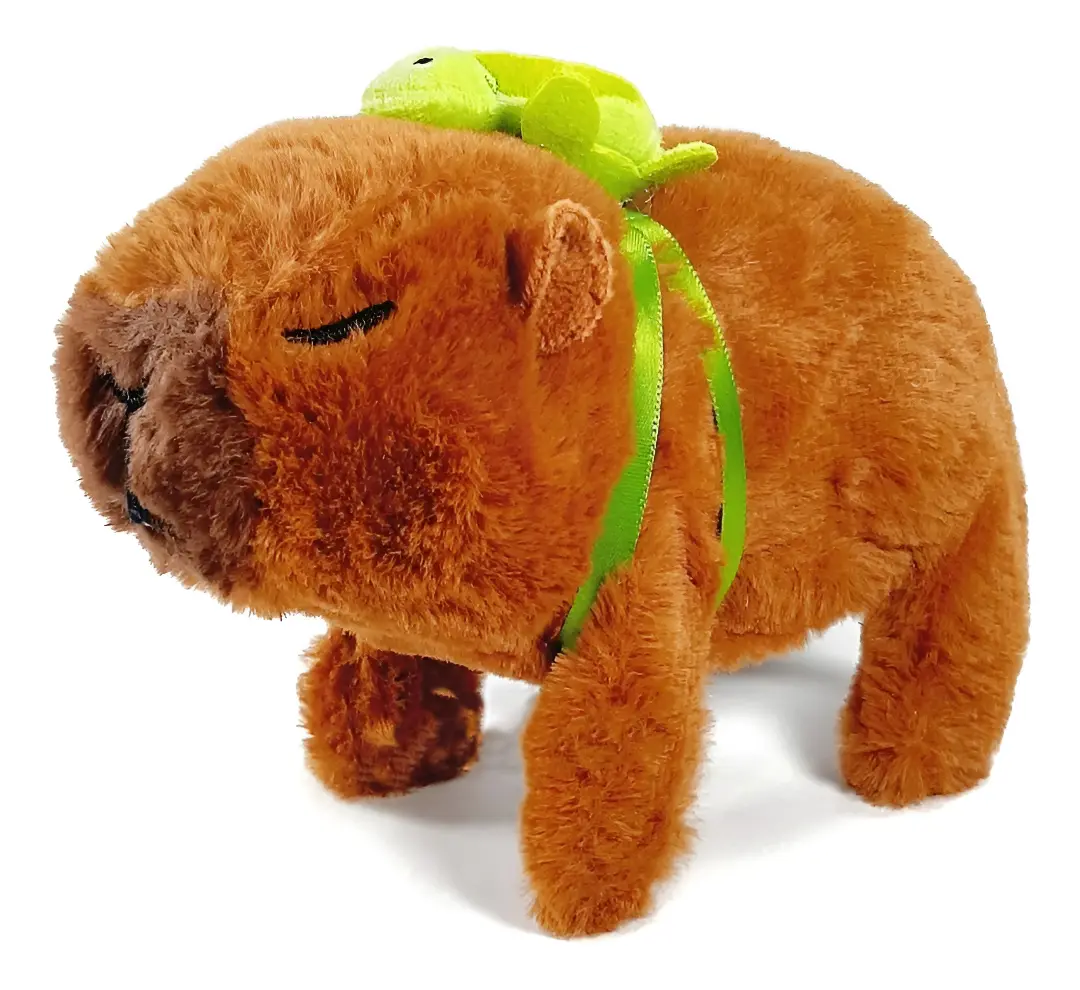 capybara peluche camina sonido c/luz