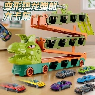 Super Pista De Auto Con Lanzador Dino Mas Autitos Juguete